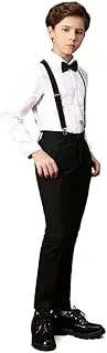 [Boihedy] Boy Formal Suit Set Toddler Boy Suspender Outfit