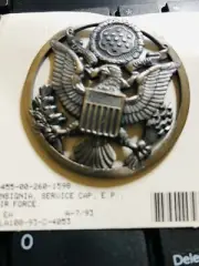 Air Force Enlisted Cap Badge - USAF HAT - GI ISSUE Screw on Backing-NEW-2