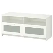 BRIMNES TV bench, white, 120x41x53 cm