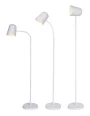 [Lexi Lighting] Peggy Flexible Reading Floor Lamp White