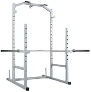 Power Cage - Power Squat Rack - Weights Bench Press + 220cm Olympic Barbell Bar