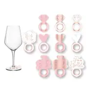 Wine Glass Markers Team Bride to Be Bridal Shower Party Decorations Wedding