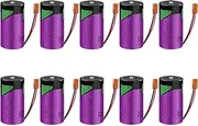 HOUYIBO 10PCS TL-5920 Household Batteries 3.6V 8500mAh with Brown Plug High Capacity Non-Rechargeable Disposable Lithium Battery for Machine Tools