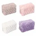 Storage Organizer Cosmetic Pouch Portable Wash Bag Plush Makeup Bag Tampon