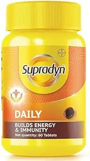 India's No.1 Multivitamin (60 tablets) with Biotin, Vitamin C, Vitamin D3, Calcium, Zinc for Daily Immunity & 2X Energy for Men & Women