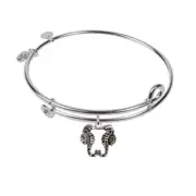 SOL 230092 Seahorses, Bangle Sterling Silver Plated