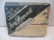 Lady Pepperell No Iron Percale English Cottage Twin Sheet Set (NIP)