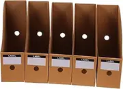 HORIALENCE 5Pcs File Holder Rack Desktop Organizer for Office Study for Storing Documents Books and Magazines for Home Classroom Use