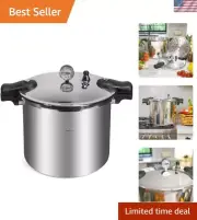 Pressure Canner 22-Quart Capacity Pressure Cooker Built-in Pressure Gauge wit...