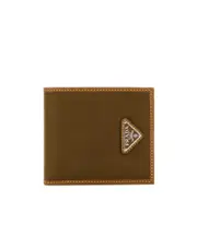 Prada Triangle-Logo Bifold Wallet One size Brown