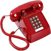 Desk Phone with Metal Base for Use in Hotels and at Home, 13 X 22.2 X 11.5 Cm, Red