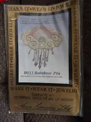 Vintage ANN BENSON B033 RAINBOW Pin Kit Glass Beads Beadpoint w/ Instructions