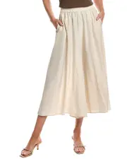 EILEEN FISHER Petite Cropped Silk Wide Pant