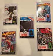 McFarlane Toys DC Page Punchers Action Figure & Comic Book Bundle - 5 Figures!