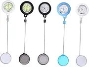 [TEMPNAP] Nurse Watch Retractable Watch Nurse Pocket Watch Fob Watch Retractable Quartz Pocket Watch Retractable Fob Watch Nurse Lapel Pin Watch Hanging Phone Light Pocket Watch Chain Trendy