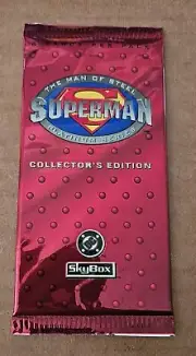 SUPERMAN PACK UNOPENED 1994 DC MAN OF STEEL SKYBOX CARDS