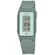 CASIO 卡西歐 / 環保材質 輕薄 LED 計時 鬧鈴 電子橡膠手錶 莫蘭迪綠色/ LF-10WH-3 / 22mm