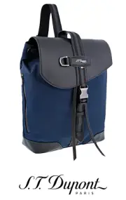 ST DUPONT DEFI BLACK BLUE BACKPACK BAG BRIEFCASE LAPTOP DOC HOLDER 173002 $995 L