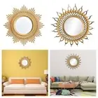 2pcs European Hanging Makeup Sun Shaped Mirror Bathroom
