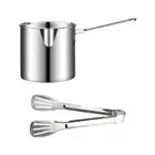 Deep Fryer Pot Small Cookware Stainless Steel Frying Pot Tempura Frying Pot for