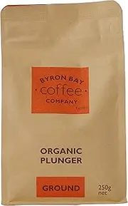 Byron Bay Coffee Company 250g Certified Organic Coffee, Plunger Ground