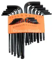 NEW 25pc Ball End HEX KEY ALLEN Wrench Set. SAE & METRIC