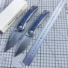 M390 Steel Titanium Alloy Handle Bearing System Outdoor Survival Folding Knife