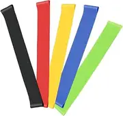TOGEVAL 5pcs Resistance Bands for Chairs Flexible Exercise Loop Bands for Engagement Aesthetic Colors Focus Boosting Reliable Attachment Home Office Settings