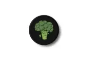 Patch badge print iron on glue broccoli