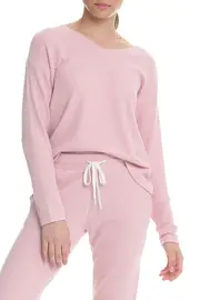Super Soft Waffle V Neck Long Sleeve Top--PAP-20211-7