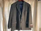 EDDIE BAUER Lambs Wool Sport Coat Jacket Dark Gray USA Made 48 L Wall Street
