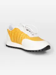 Mustard Leather Jimi Running Trainers