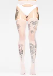 Icy Sneak A Peek Garter Tights