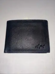 Greg Norman pebble leather wallet NP0144/08 Black Billfold Golf Shark Master PGA