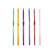 Various Size Crochet Hook Soft Grip Handle Knitting Needles Multi Color Aluminum