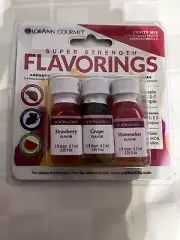LorAnn Gourmet Super Strength Flavorings Fruity Mix 3 Ct Grape Strawberry Melon
