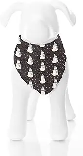 KICKEE Print Pet Bandana, Puppies and Older Dogs, So Doggone Cute (Midnight Tiny Snowman - L)