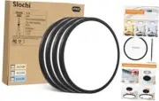 4PACK LED Flush Mount Ceiling Light Fixture 9Inch 24Watt, Four Pack Black