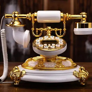 電話機 有線電話 室內電話 新款歐式電話機座機電話機客廳時尚復古電話機家用仿古電話機 全館免運