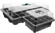 Abaodam Elevate Your Garden Seedling Tray Set 24 12 Holes PVC for Easy Planting and High Germination