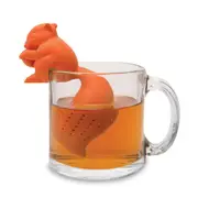 2PCS Silicon Squirrel Tea Loose Leaf Strainer Filter Infuser ORANGE COLOR