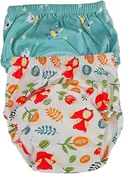 GAROZATION Infant Training Pants Set Reusable Nappy Leak Proof Soft Breathable Cotton for Babies Size l Random Style