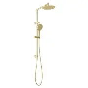 Phoenix Tapware Ormond Twin Shower on Rail Brushed Gold 609-6530-12