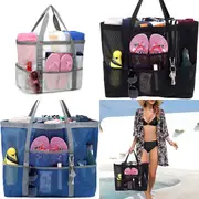 Mesh Beach Bag Beach Tote Beach Toy Bag Waterproof Sandproof Pool Bag Beach Travel Bag