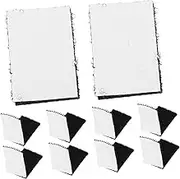 HOMOBABE 100pcs Double Sided Hook and Loop Rug Pads Nonslip Carpet Stickers for Bed Sheets and Carpets Strong Adhesive Versatile Fastening for Home Office and Crafts