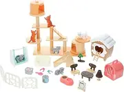 CORHAD 1 Set Pretend Play Cat Figures Set of Plastic Cat Scene for Enhance Imagination Social Skills for Role Playing Creative Play