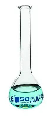 Eisco Labs 50ml Volumetric Flask - Class A Borosilicate Glass