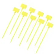 100 Pcs Zip Tie Tags, 4.3 Inch Nylon Cable Marker Tags, Yellow