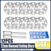 12X Diamond Cutting Discs Wheel Blades Set+Drill Bit For Dremel Rotary Tool AU