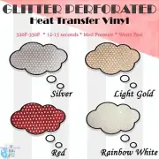 Polka Dot NEW Shiny Glitter Perforated Heat Transfer Vinyl 20" x 3 Yards HTV